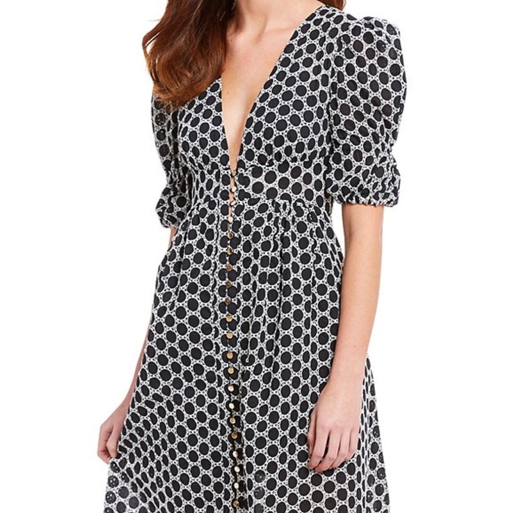 ๐NWT Sz 4 Keepsake the Label Geometric Midi Dress - Picture 2 of 16